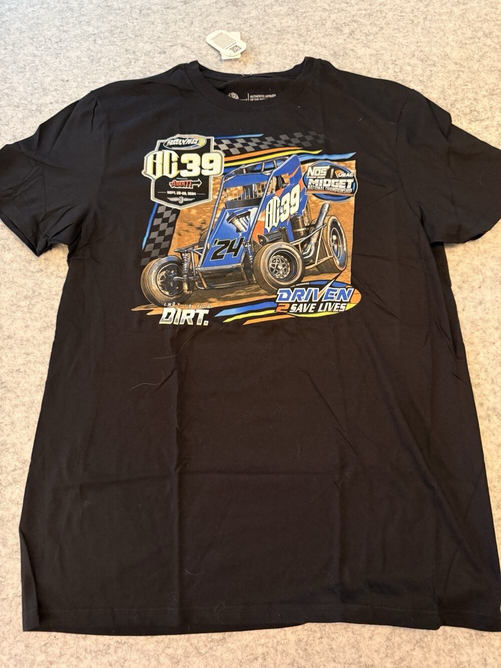 Indianapolis Motor Speedway Official 2024 BC39 Entry List Shirt New L